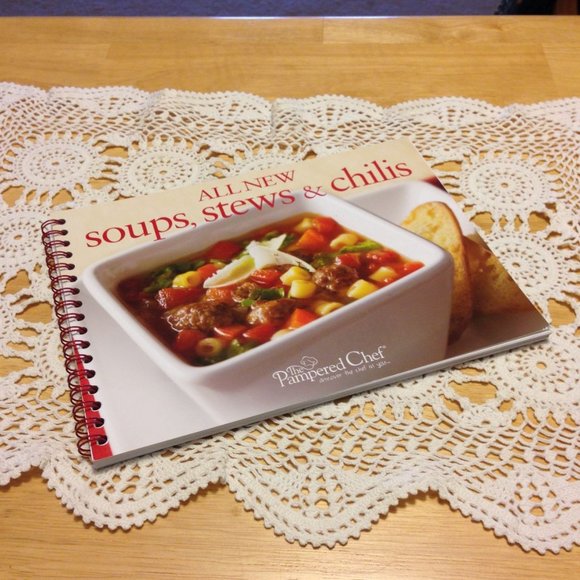 Pampered Chef Cookbook of Recipes for Soups, Stews & Chilis - Picture 1 of 8